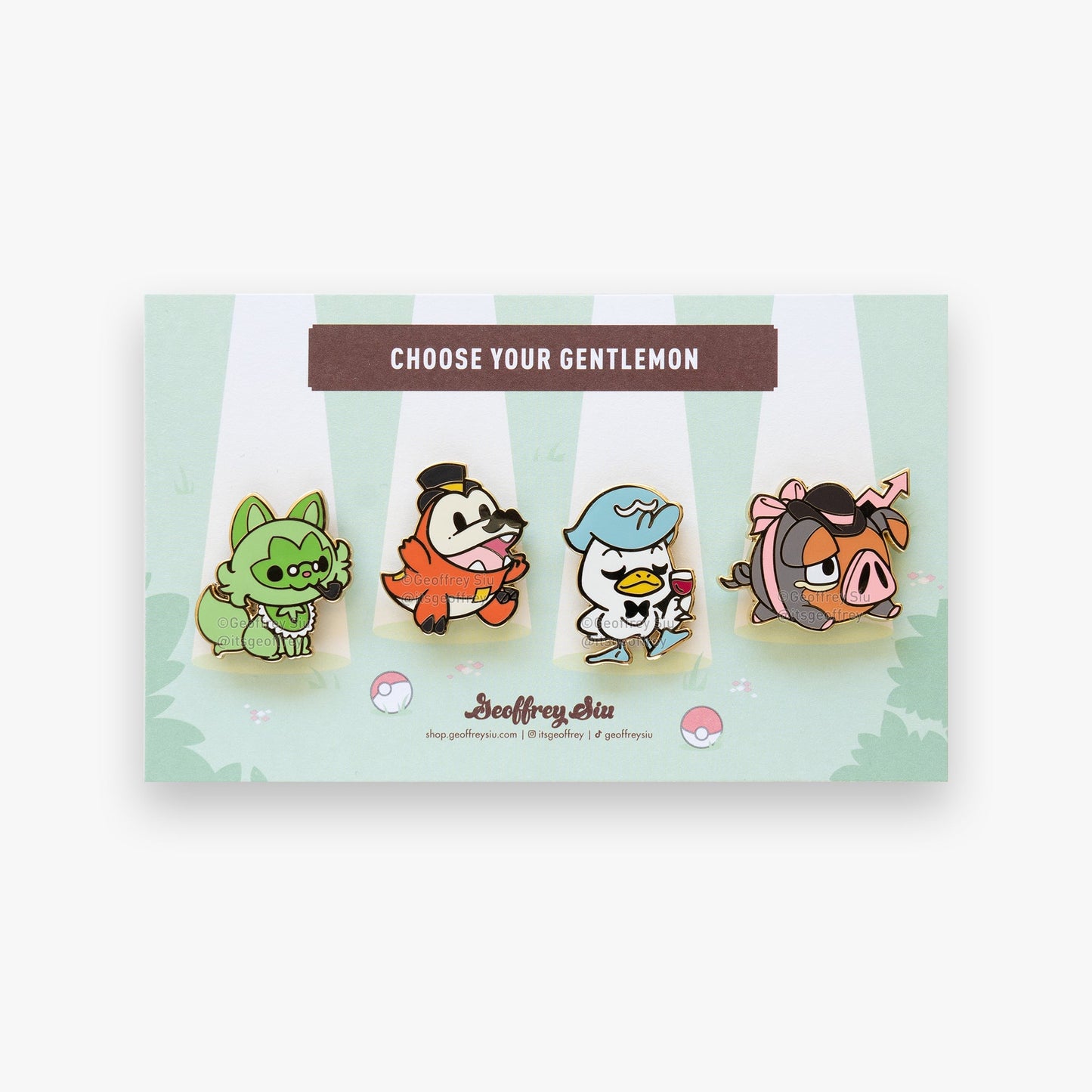 Gentlemon 9 Hard Enamel Pins