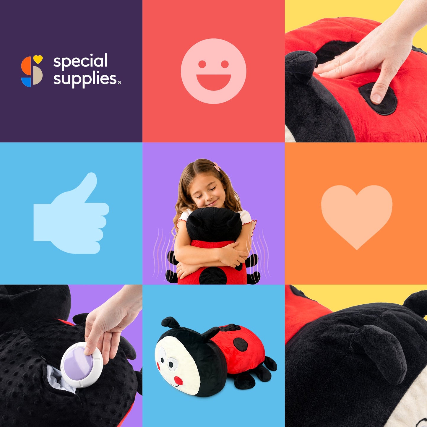 Sensory Vibrating Pillow-Ladybug
