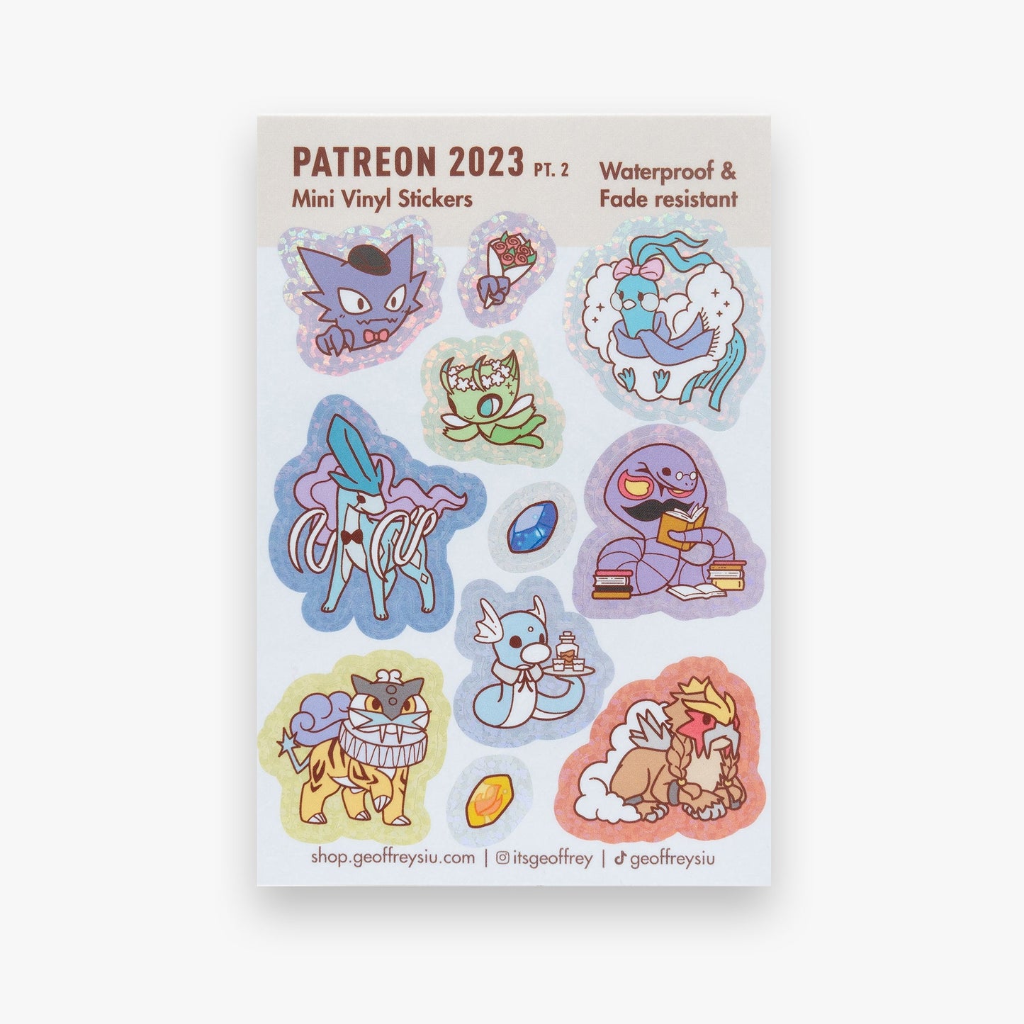 Patreon 2023 Mini Vinyl Sticker Sheets