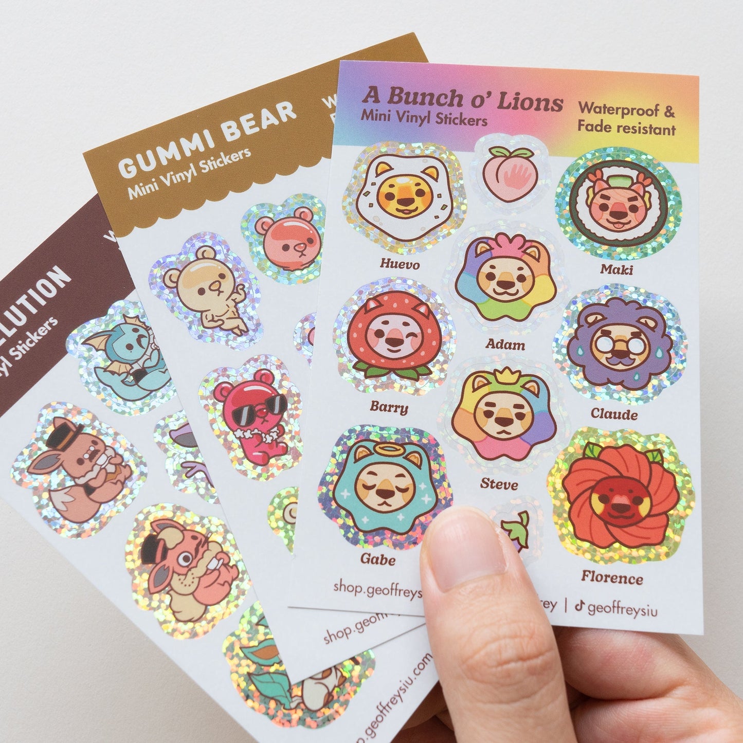 Naughty Bears Mini Vinyl Sticker Sheet