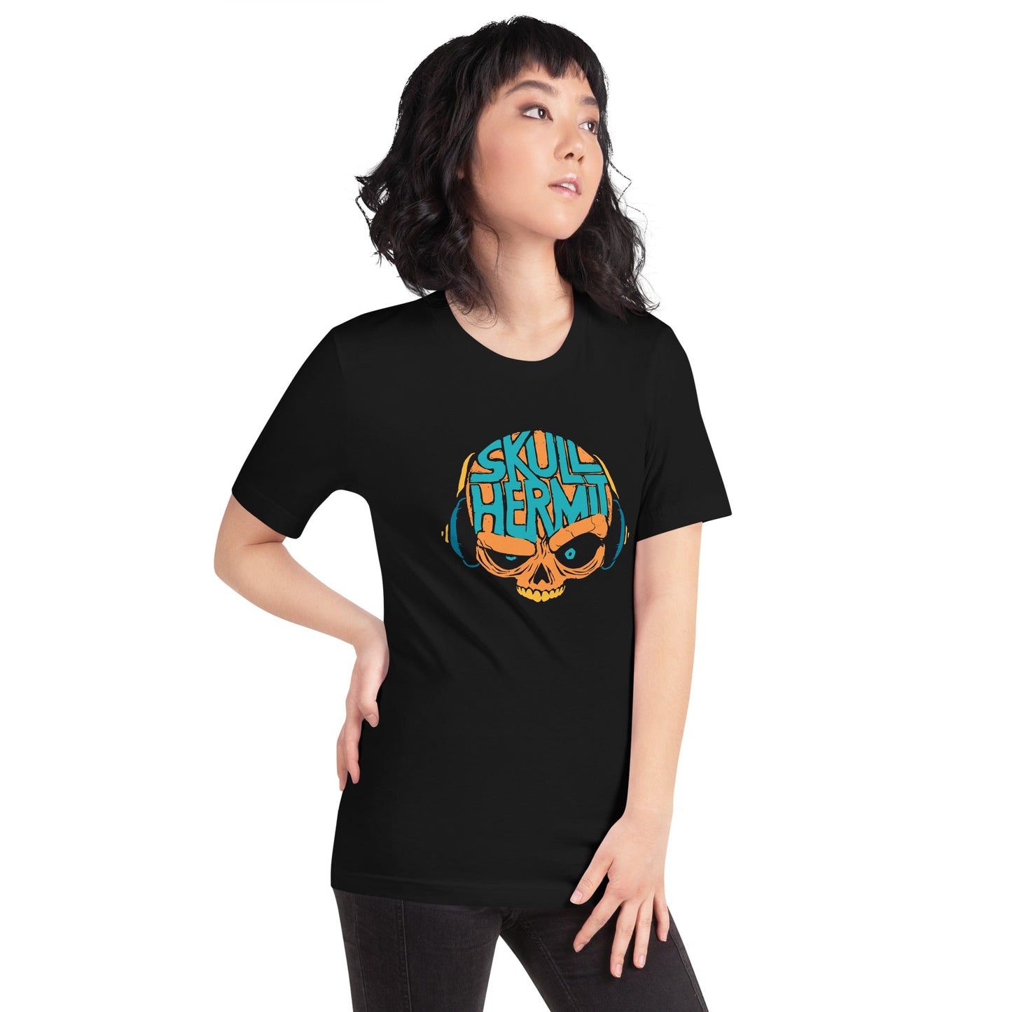 "Skull Hermit" Multicolor Unisex t-shirt