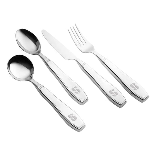 Special Supplies Premium Stainless Steel Weighted Flatware for Parkinson's Patients- Adaptive Silverware for Adults with Hand Tremors-Wide Non-Slip Grip, Easy to Clean -Weighted Silverware For Elderly