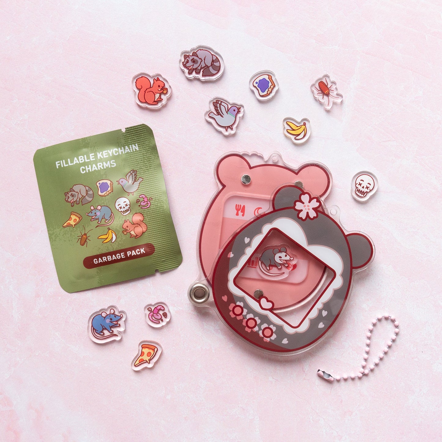 Garbage Fillable Keychain Charms Blind Booster Pack