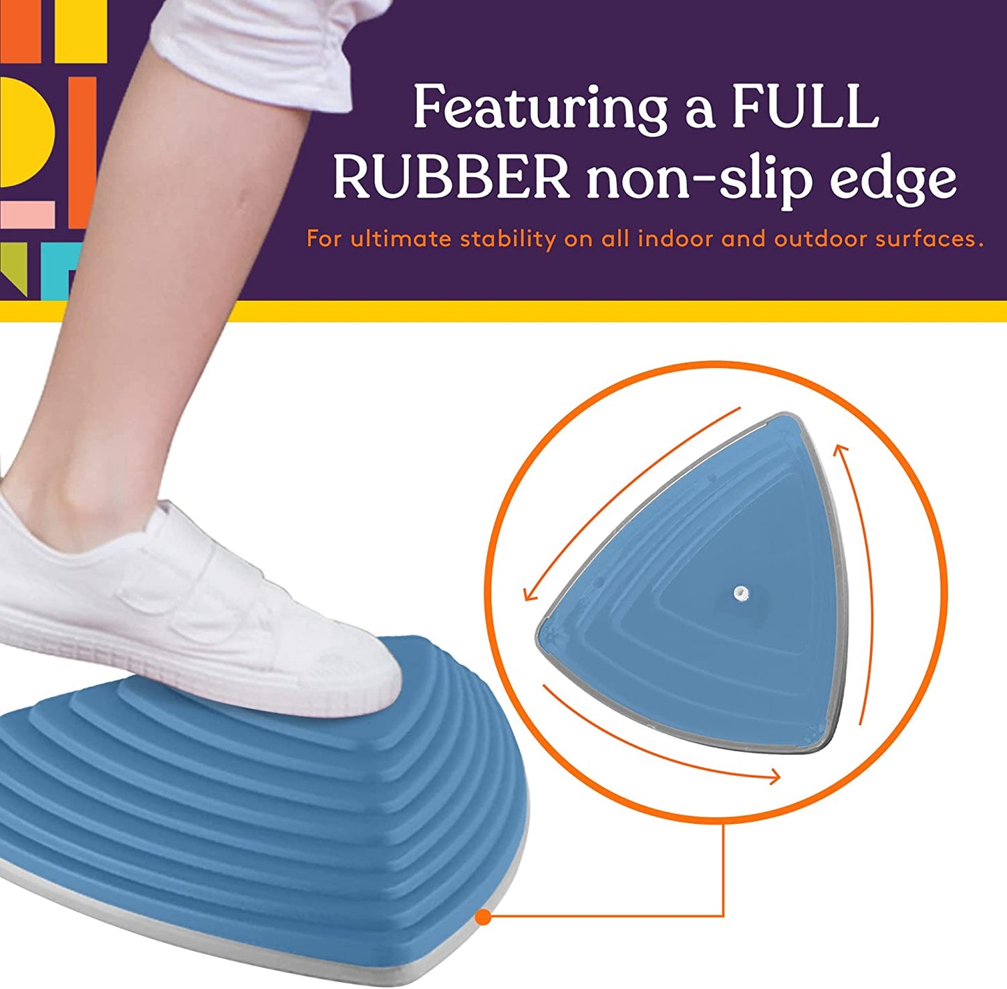 Special Supplies 10 Stepping Stones for Kids Indoor and Outdoor Balance Blocks Promote Coordination, Balance Strength Child Safe Rubber, Non-Slip Edging