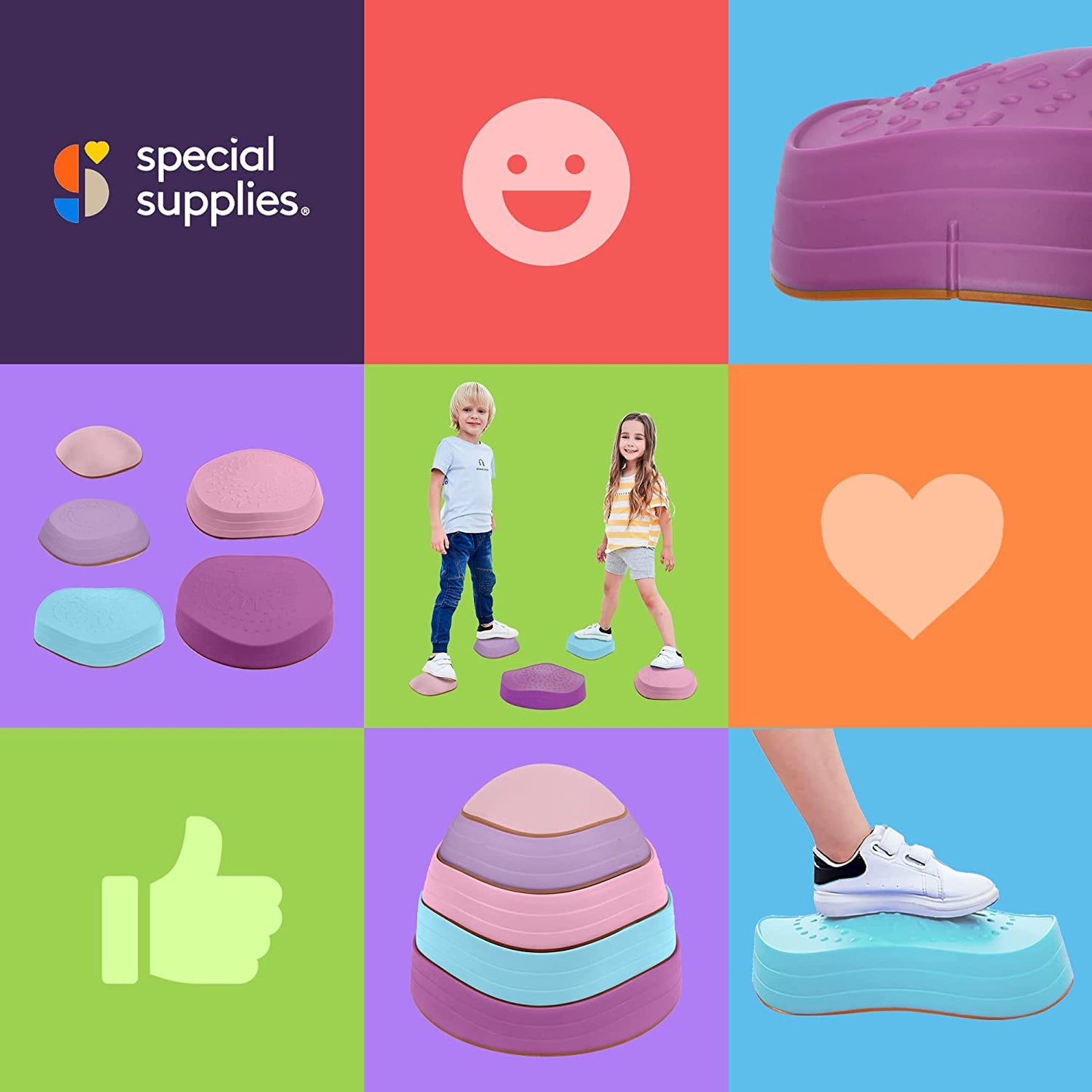 Stepping Stones (Unicorn Colors): 5 Piece Set