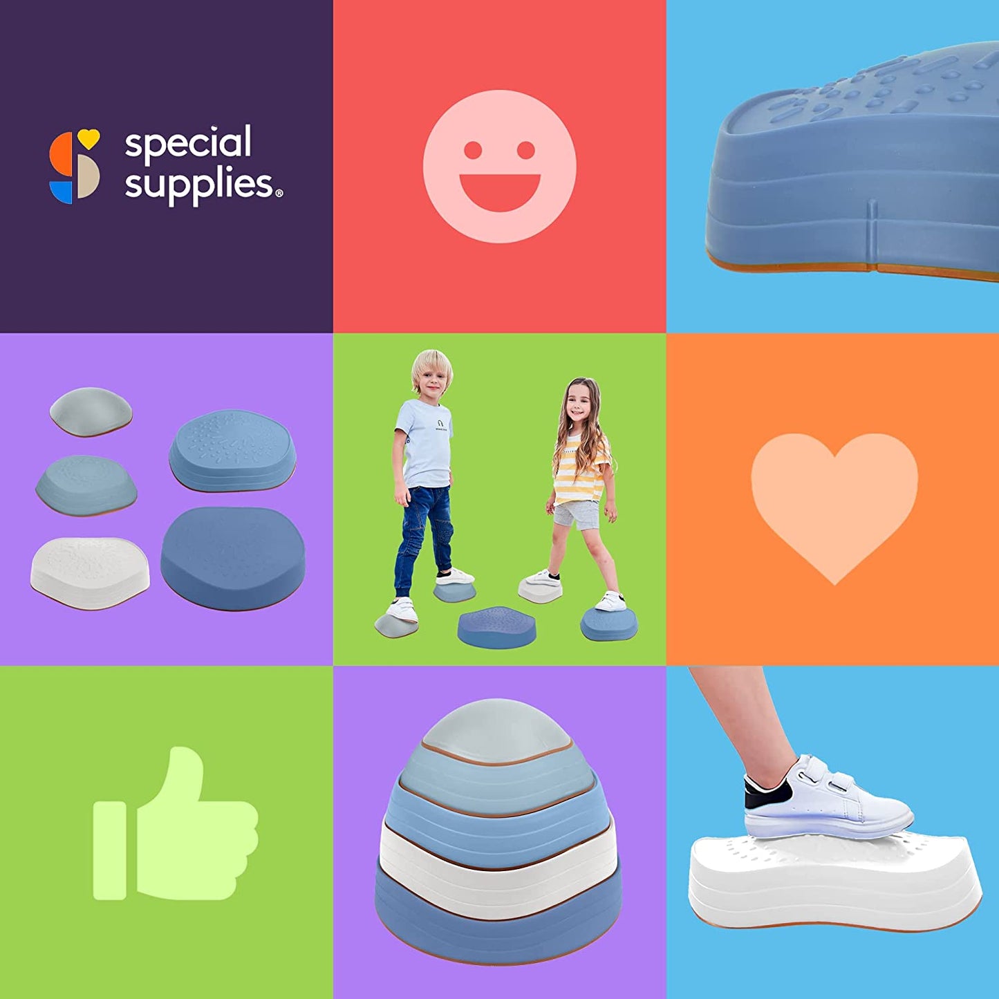Stepping Stones (Ocean Colors): 5 Piece Set