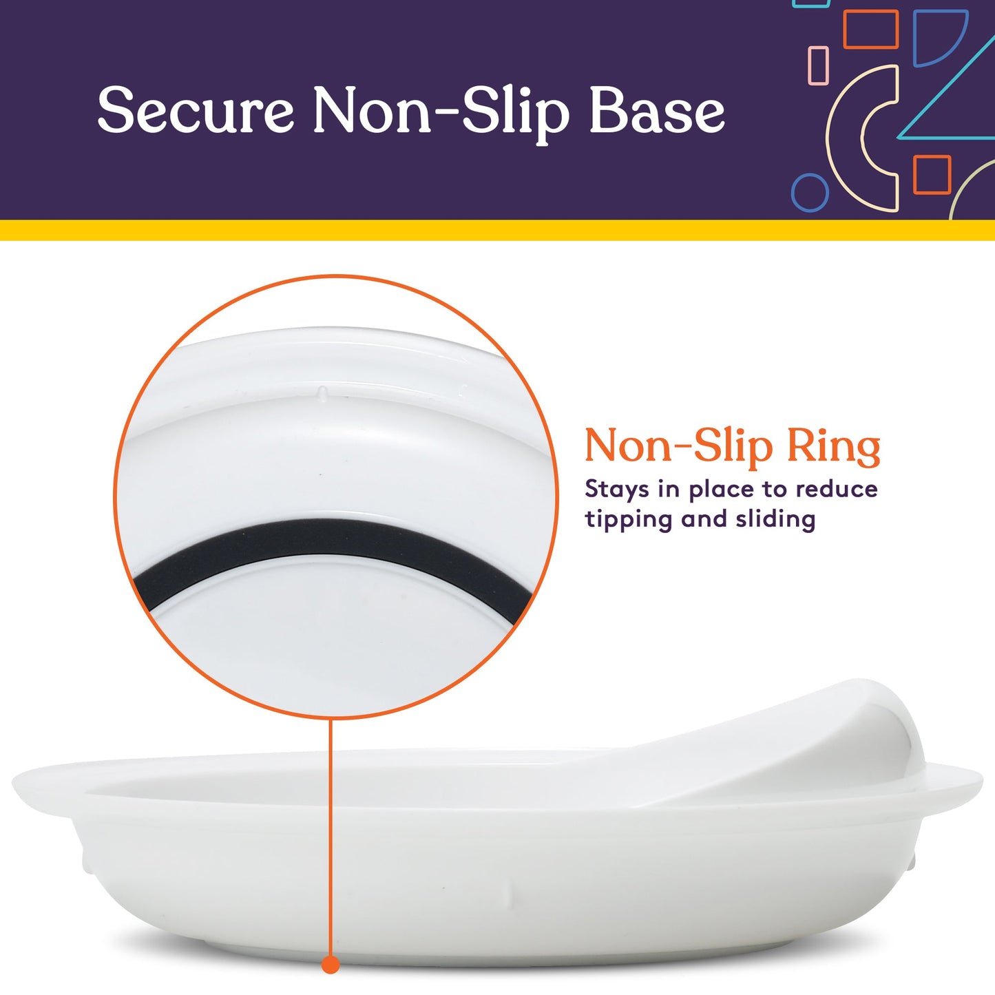 Spill-Proof Scoop Plates – White (2 Pack)