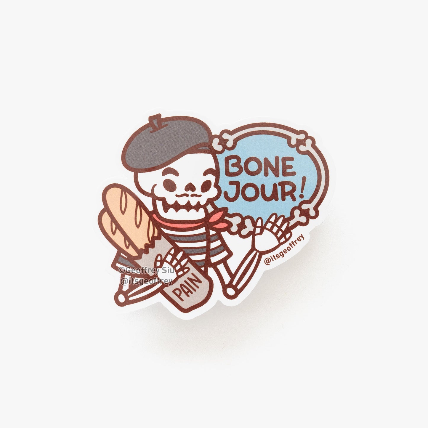 Bone Jour Vinyl Sticker (2.75")