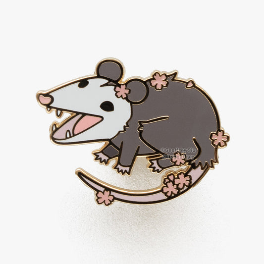 Cherry 'Possum Hard Enamel Pin