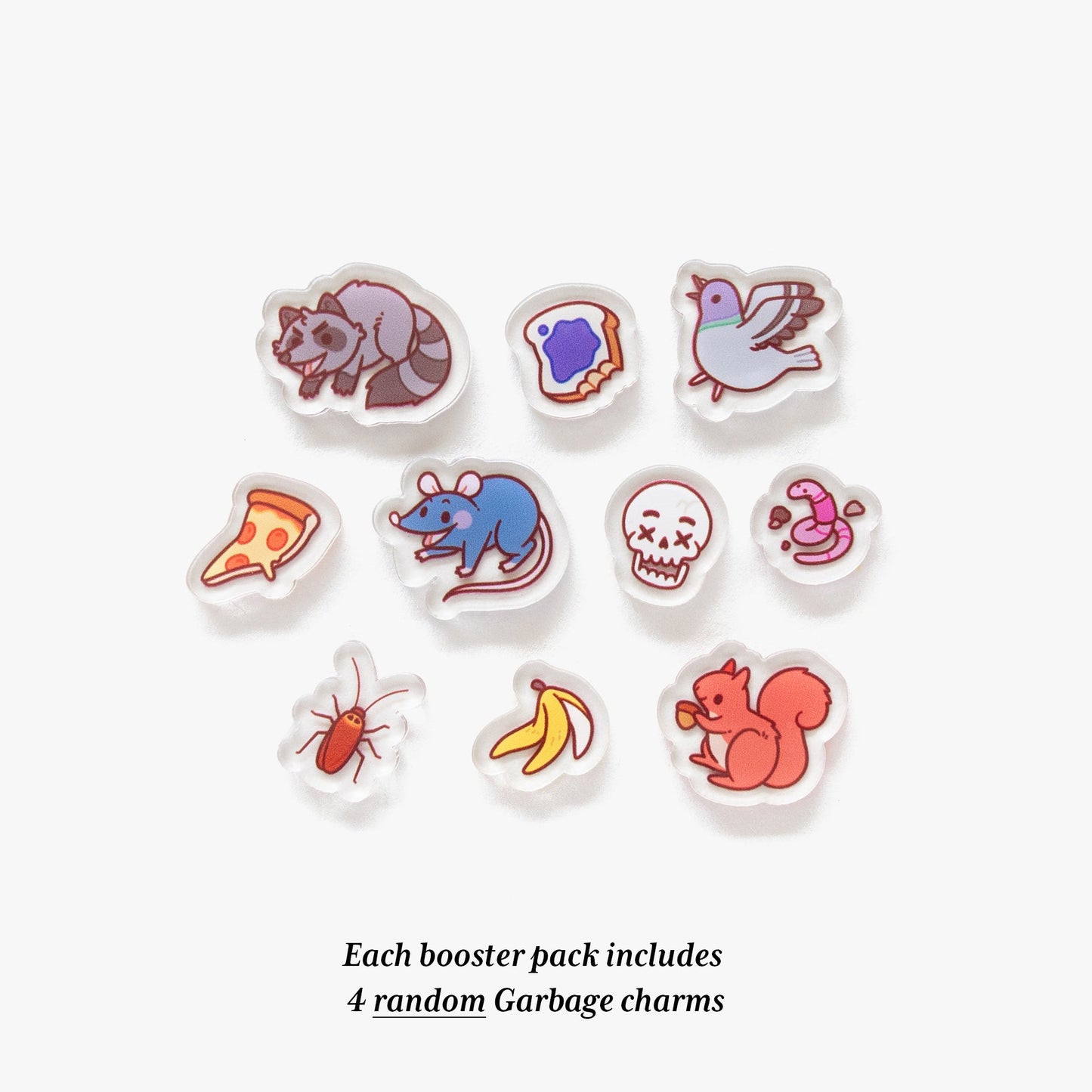 Garbage Fillable Keychain Charms Blind Booster Pack