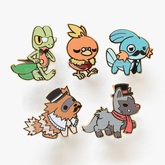 Gentlemon 3 Hard Enamel Pins