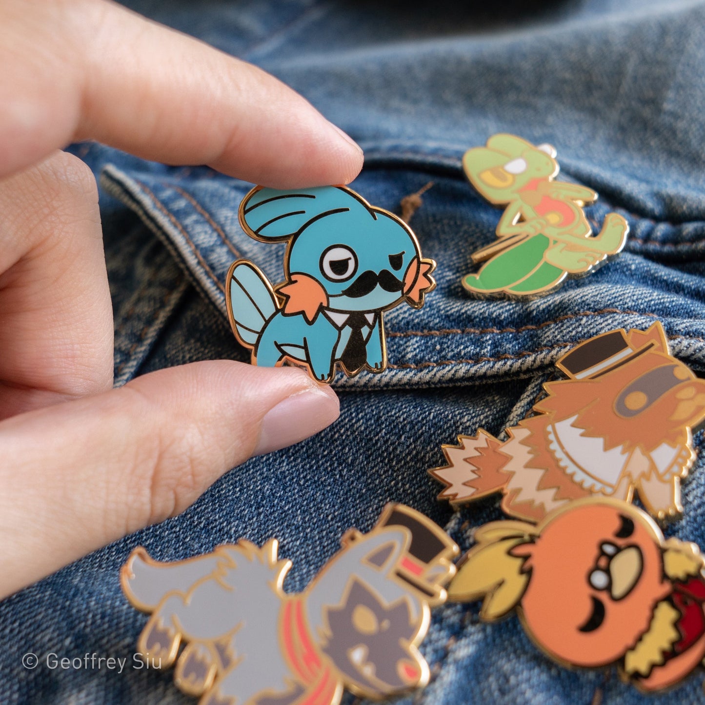Gentlemon 3 Hard Enamel Pins