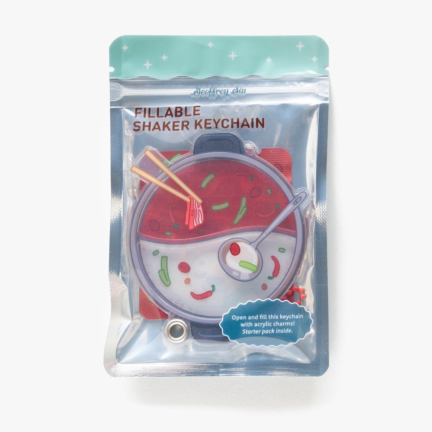 Hot Pot Fillable Shaker Keychain (3.625")