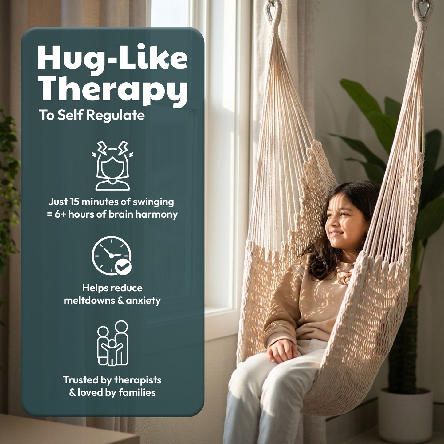 Therapist-Designed Sensory Swing — Cozy Calm for All Ages