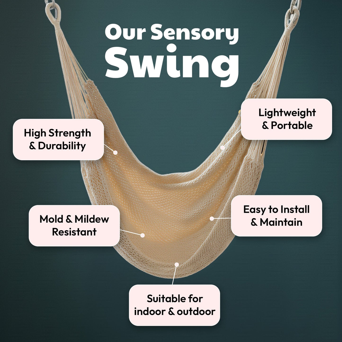 Therapist-Designed Sensory Swing — Cozy Calm for All Ages