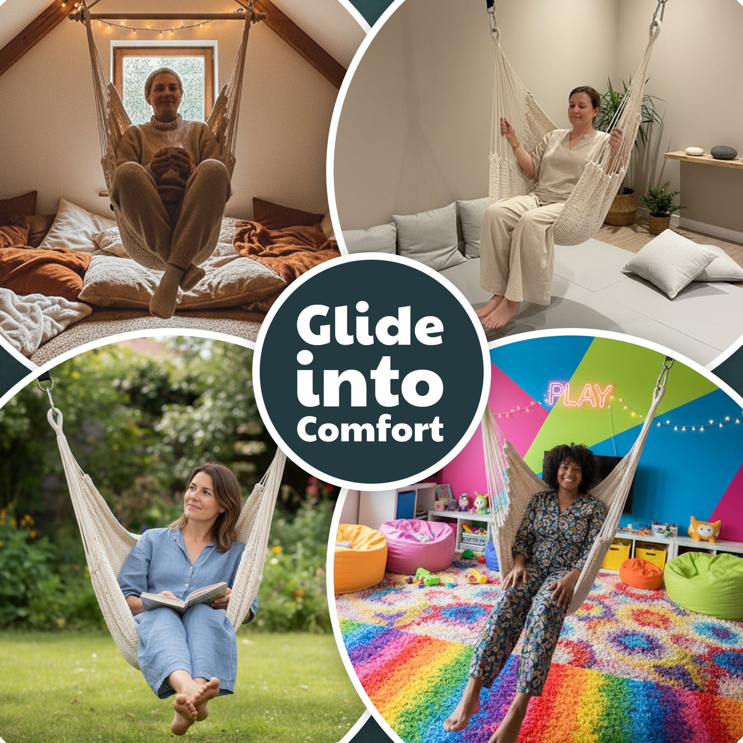 Therapist-Designed Sensory Swing — Cozy Calm for All Ages