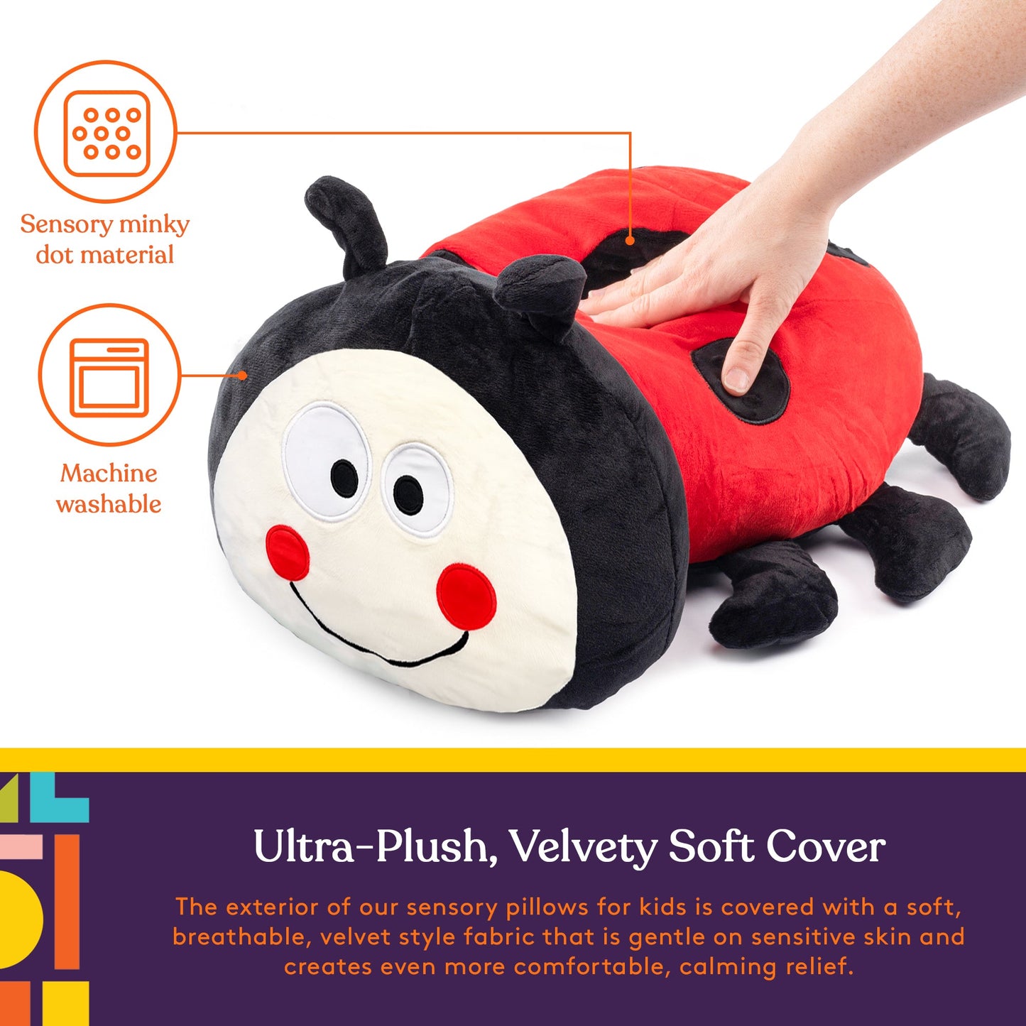 Sensory Vibrating Pillow-Ladybug