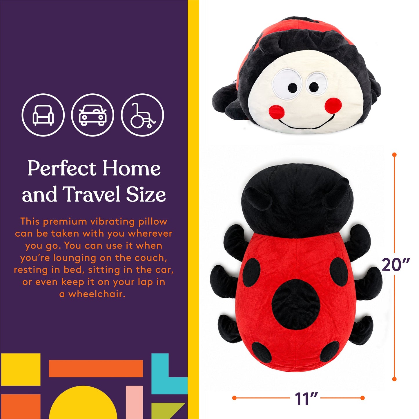 Sensory Vibrating Pillow-Ladybug