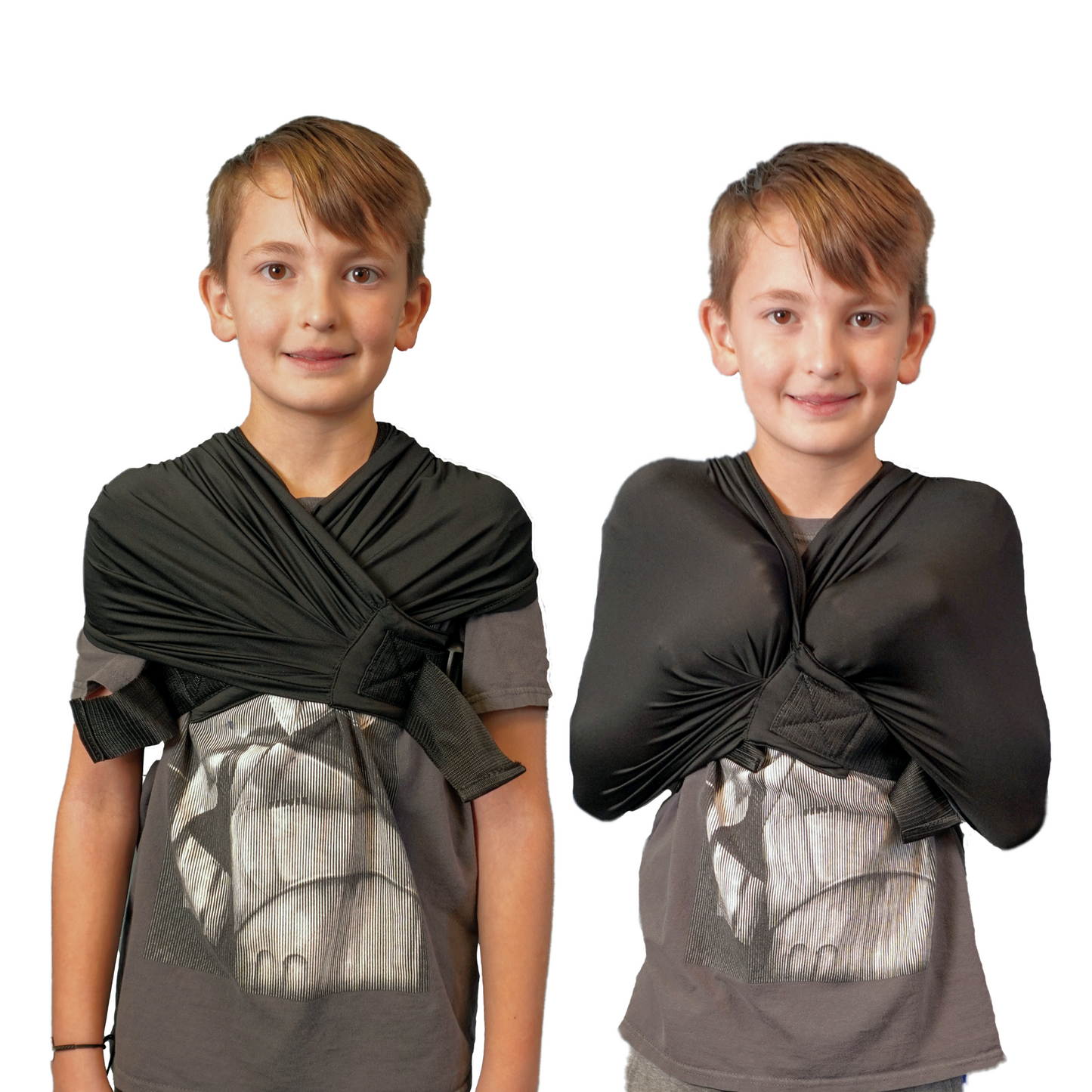 Abby & Noah Compression Vest for Kids with Autism, ADHD, Anxiety, and Sensory Issues - Deep Pressure Sensory Calming Vest - Adjustable Sensory Clothing (Alternative to Weighted Vest) (Black)