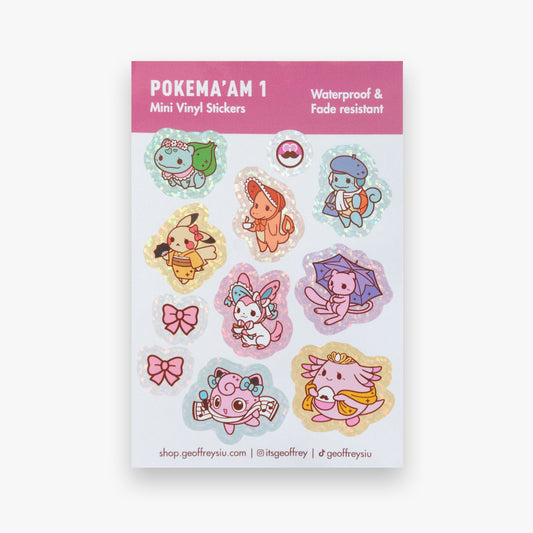 Pokema'am 1 Mini Vinyl Sticker Sheet