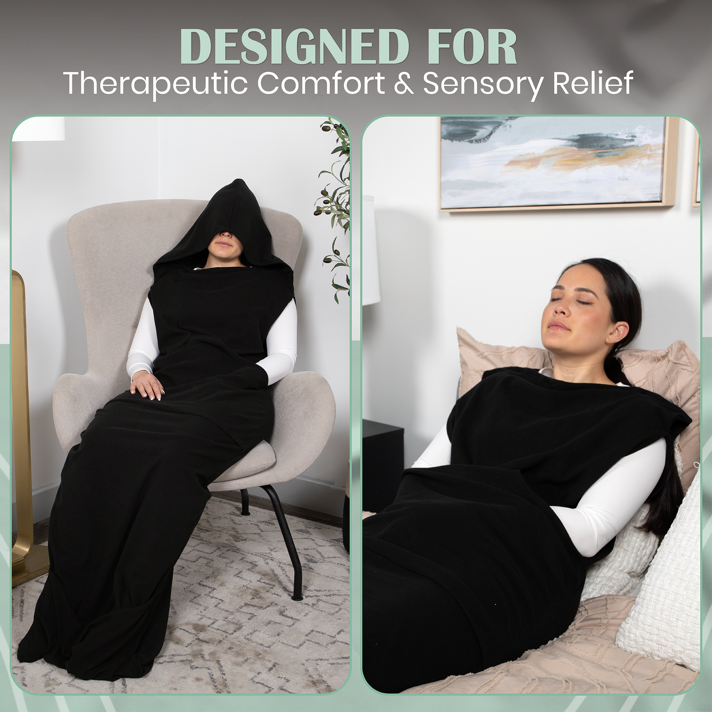 Wearable Compression Blanket Hoodie for Sensory Issues, ADHD, Autism, and Anxiety