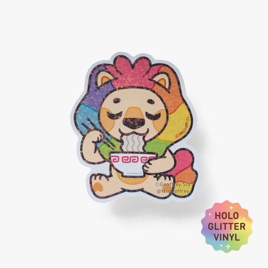 Super Hungry Adam Glitter Sticker (3")