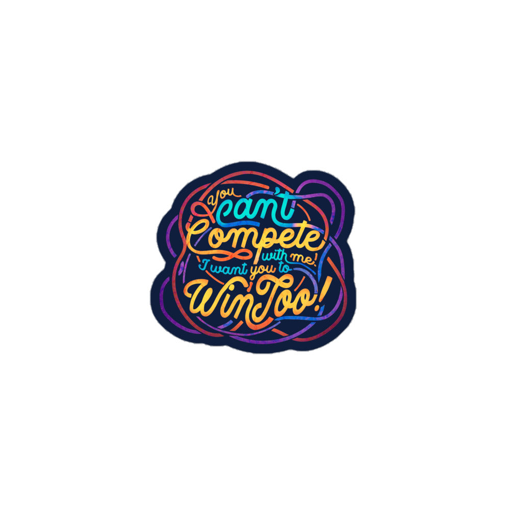 Can't Compete Bubble-free stickers