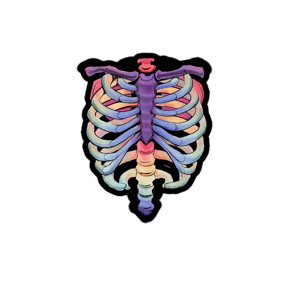 Rainbow Ribcage Bubble-free stickers