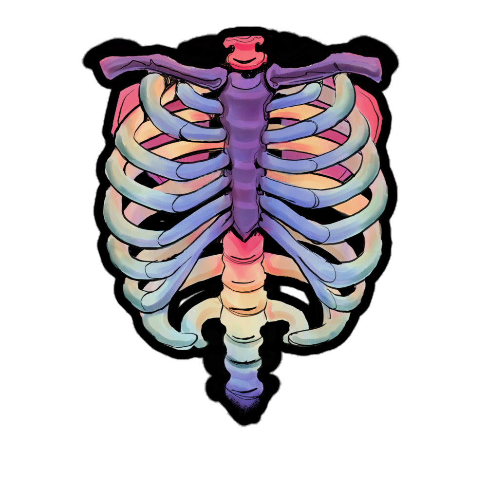 Rainbow Ribcage Bubble-free stickers