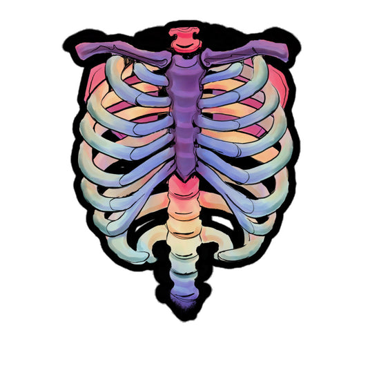 Rainbow Ribcage Bubble-free stickers