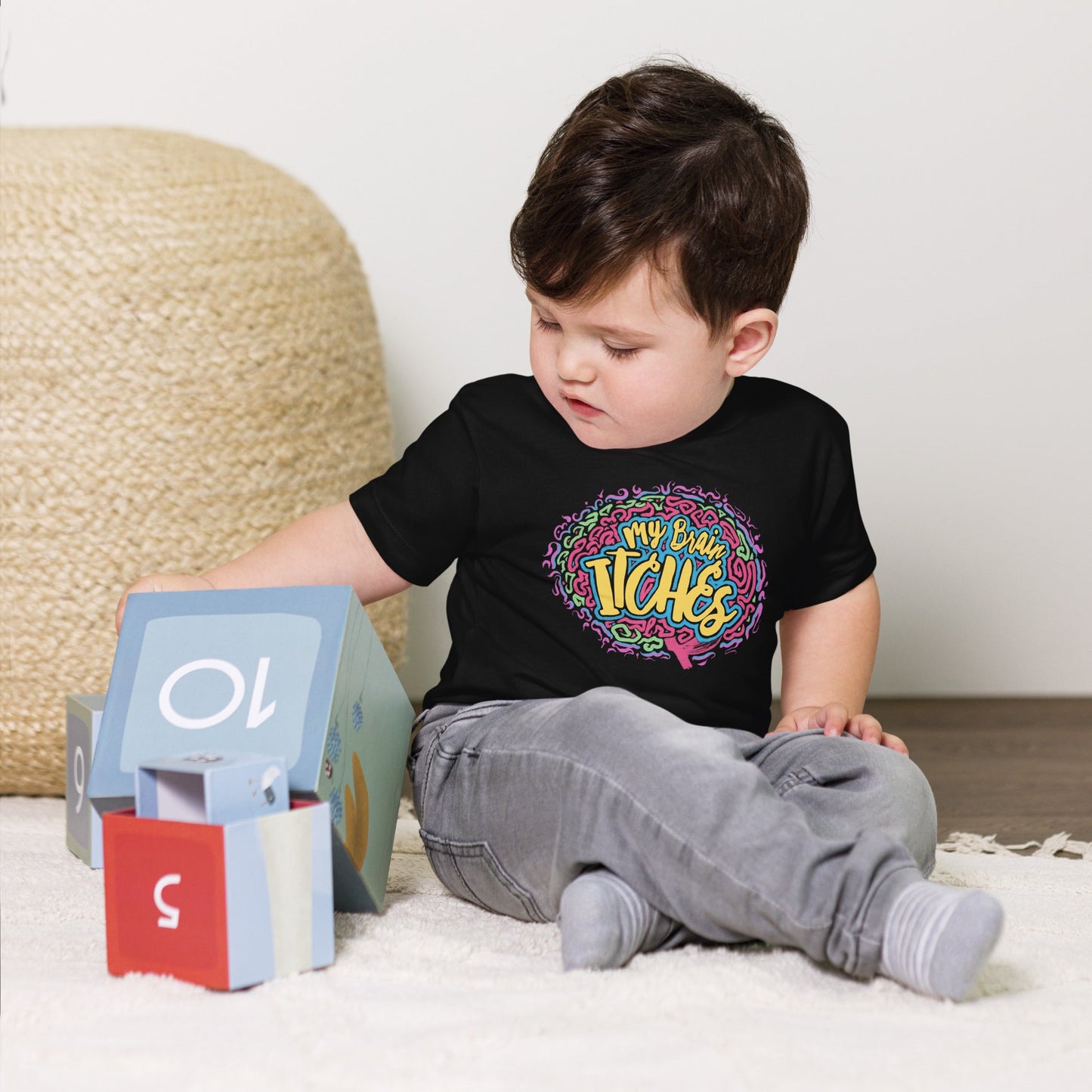 Toddler: "My Brain Itches" Short Sleeve Tee