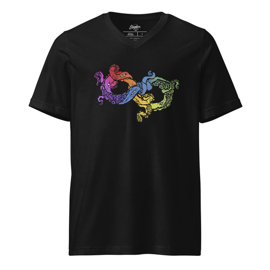 “Cosmic Horror Neurodiversity symbol” Unisex Short Sleeve V-Neck T-Shirt
